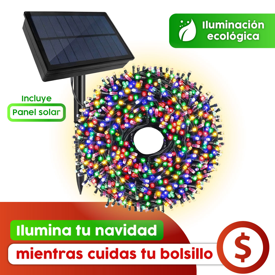 Luces solares navideñas